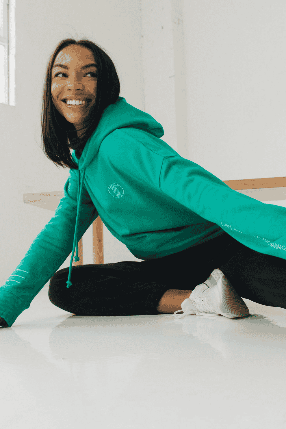 Aura Empower Hoodie - Emerald Green - Image 3